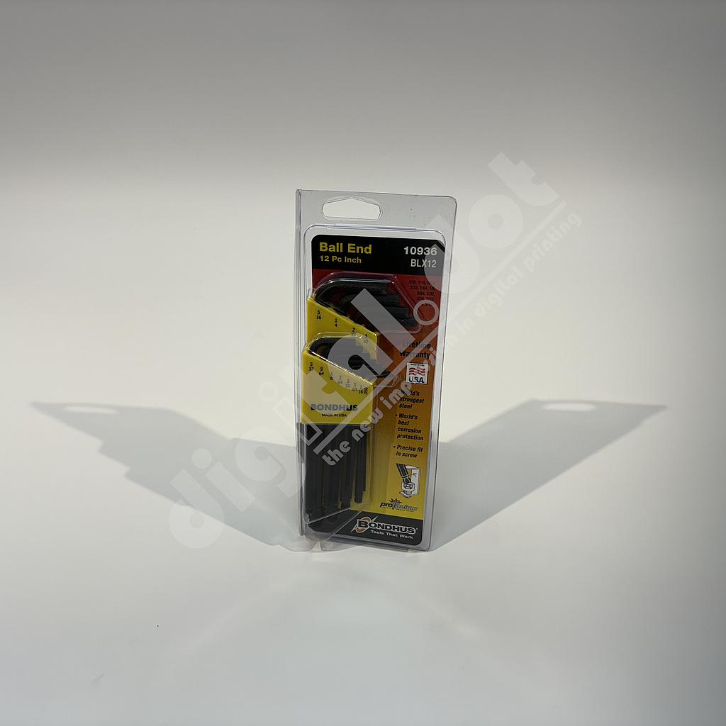 [TOO-2300001] Ball End Hex Key Set (Kit=12 Pcs - Imperial)